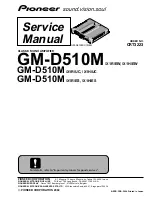 Pioneer GM-D510M/X1H/ES Service Manual preview