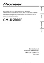 Pioneer GM-D9500F Owner'S Manual preview