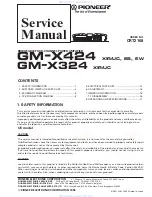 Preview for 1 page of Pioneer GM-X324 X1R/UC Service Manual