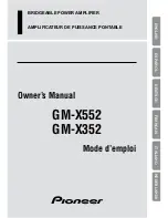 Preview for 1 page of Pioneer GM-X352 - Amplifier Owner'S Manual