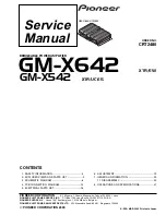 Предварительный просмотр 1 страницы Pioneer GM-X542 Service Manual