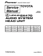 Pioneer GX470 Service Manual preview