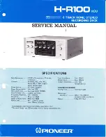 Предварительный просмотр 1 страницы Pioneer H-R100 Service Manual