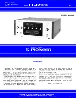 Предварительный просмотр 1 страницы Pioneer H-R99 KCU Owner'S Manual