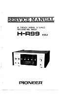 Предварительный просмотр 1 страницы Pioneer H-R99 KCU Service Manual