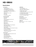 Предварительный просмотр 2 страницы Pioneer HD-V9000 Specification Sheet