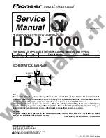 Pioneer HDJ-1000 Service Manual предпросмотр