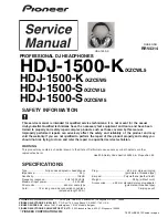 Preview for 1 page of Pioneer HDJ-1500-K Service Manual