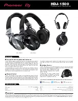 Предварительный просмотр 2 страницы Pioneer HDJ-1500-S Specifications