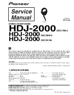 Preview for 1 page of Pioneer HDJ-2000 Service Manual