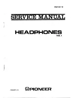 Pioneer Headphones Service Manual preview