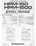 Pioneer HPM-150 Service Manual preview