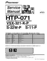 Pioneer HTP-071 Service Manual preview