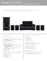 Pioneer HTP-2900 Specifications preview