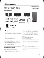 Pioneer HTP-2920 Operating Instructions Manual preview