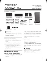 Preview for 7 page of Pioneer HTP-2920 Operating Instructions Manual