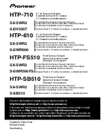 Pioneer HTP-610 Operating Instructions Manual предпросмотр