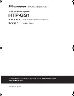 Pioneer HTP-GS1 Operating Instructions Manual предпросмотр