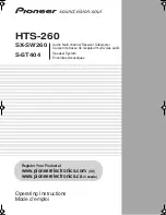 Pioneer HTS-260 Operating Instructions Manual preview