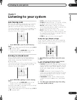 Предварительный просмотр 19 страницы Pioneer HTS-GS1 - Surround Sound System Operating Instructions Manual