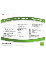 Предварительный просмотр 2 страницы Pioneer HTS-GS1 - Surround Sound System Specifications