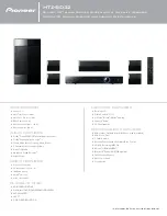 Pioneer HTZ-BD32 Specifications preview