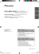 Предварительный просмотр 1 страницы Pioneer HTZ-BD81HF Owner'S Manual