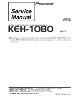 Preview for 1 page of Pioneer KEH-1080 Service Manual