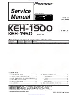 Preview for 1 page of Pioneer KEH-1900 Service Manual