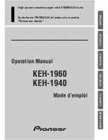 Pioneer KEH-1940 Operation Manual preview