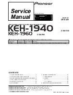 Pioneer KEH-1940 Service Manual preview