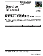 Pioneer KEH-2700R Service Manual preview