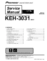 Предварительный просмотр 1 страницы Pioneer KEH-3031 XM/EE Service Manual