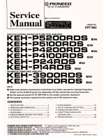 Pioneer KEH-3800RDS Service Manual preview