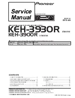 Preview for 1 page of Pioneer KEH-3900R X1M/EW Service Manual