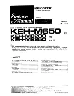 Preview for 1 page of Pioneer KEH-M650 Service Manual