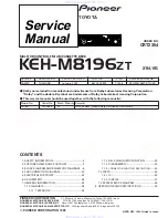 Pioneer KEH-M8196ZT Service Manual preview