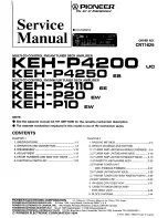 Pioneer KEH-P10 Service Manual preview