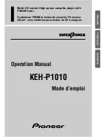 Preview for 1 page of Pioneer KEH-P1010 Operation Manual