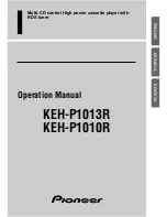 Preview for 1 page of Pioneer KEH-P1010R Operation Manual