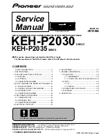 Pioneer KEH-P2035 Service Manual preview