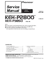 Pioneer KEH-P2800 - Radio / Cassette Player Service Manual предпросмотр