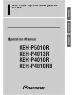 Pioneer KEH-P4010R Operation Manual предпросмотр