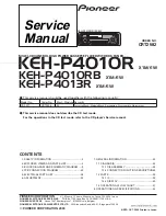 Preview for 1 page of Pioneer KEH-P4010R Service Manual