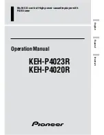 Pioneer KEH-P4020R Operation Manual preview