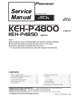 Preview for 1 page of Pioneer KEH-P4800 Service Manual