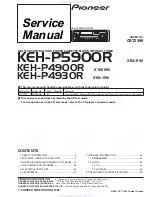 Preview for 1 page of Pioneer KEH-P4900R Service Manual