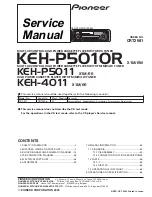 Pioneer KEH-P5010R Service Manual preview