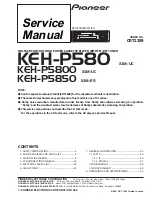 Pioneer KEH-P580 Service Manual preview