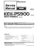 Preview for 1 page of Pioneer KEH-P5900 Service Manual